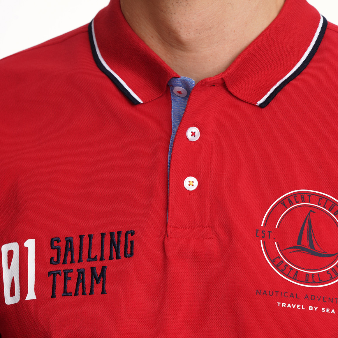 Herren Poloshirt mit Print