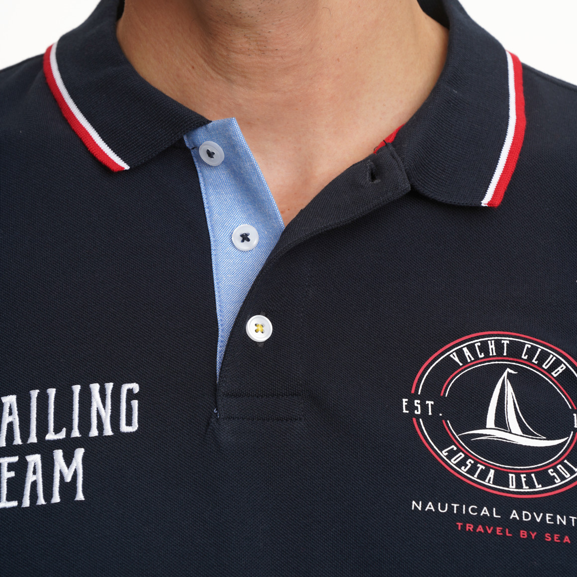 Herren Poloshirt mit Print