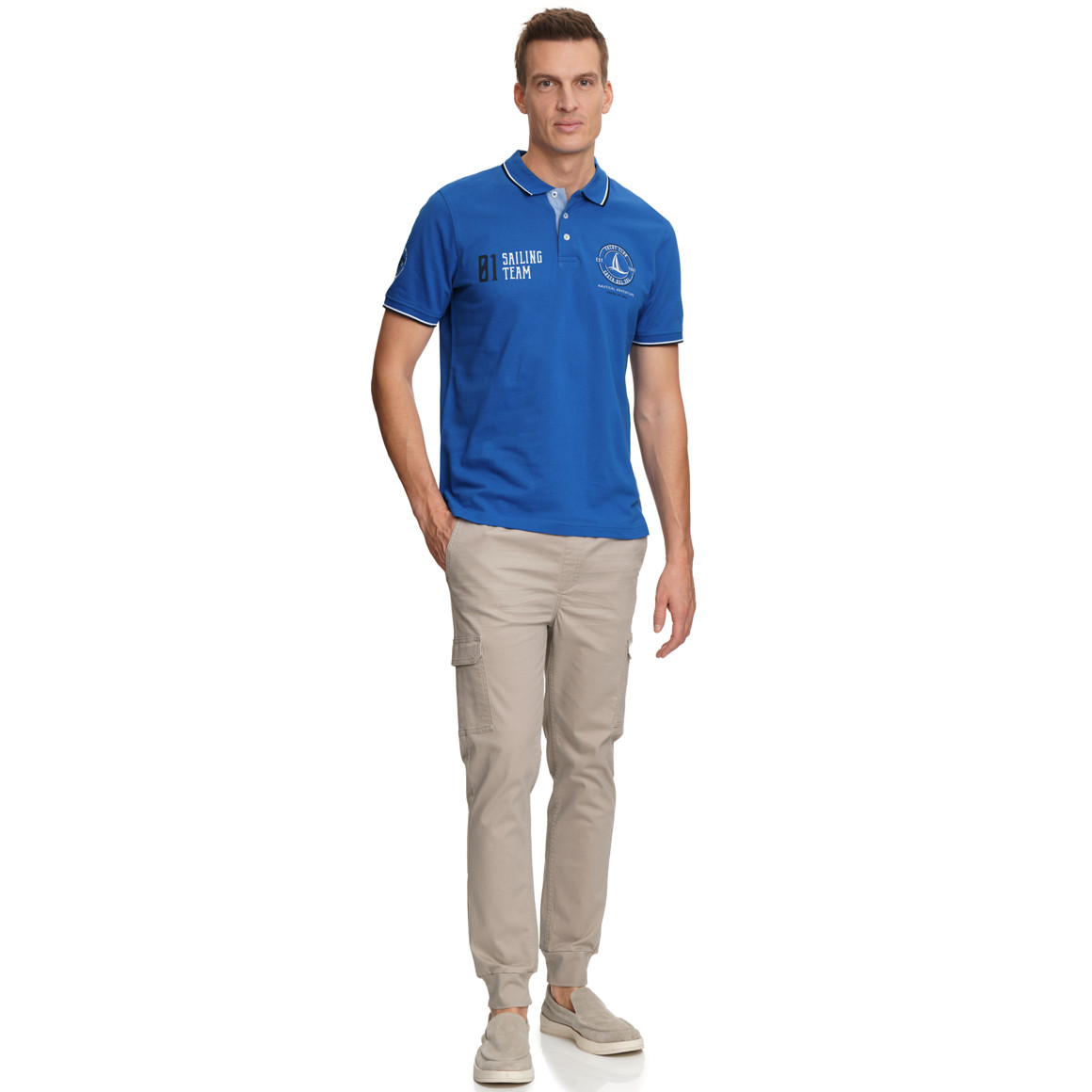 Herren Poloshirt mit Print