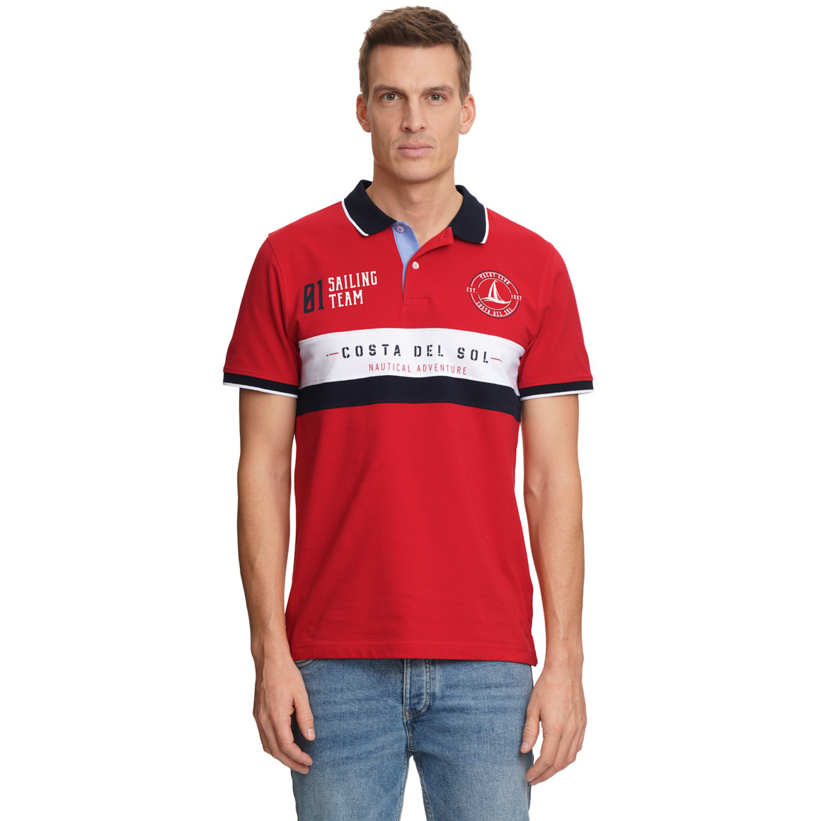 Herren Poloshirt im maritimen Look