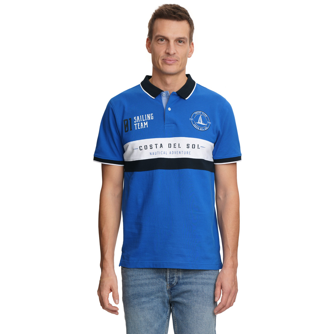 Herren Poloshirt im maritimen Look