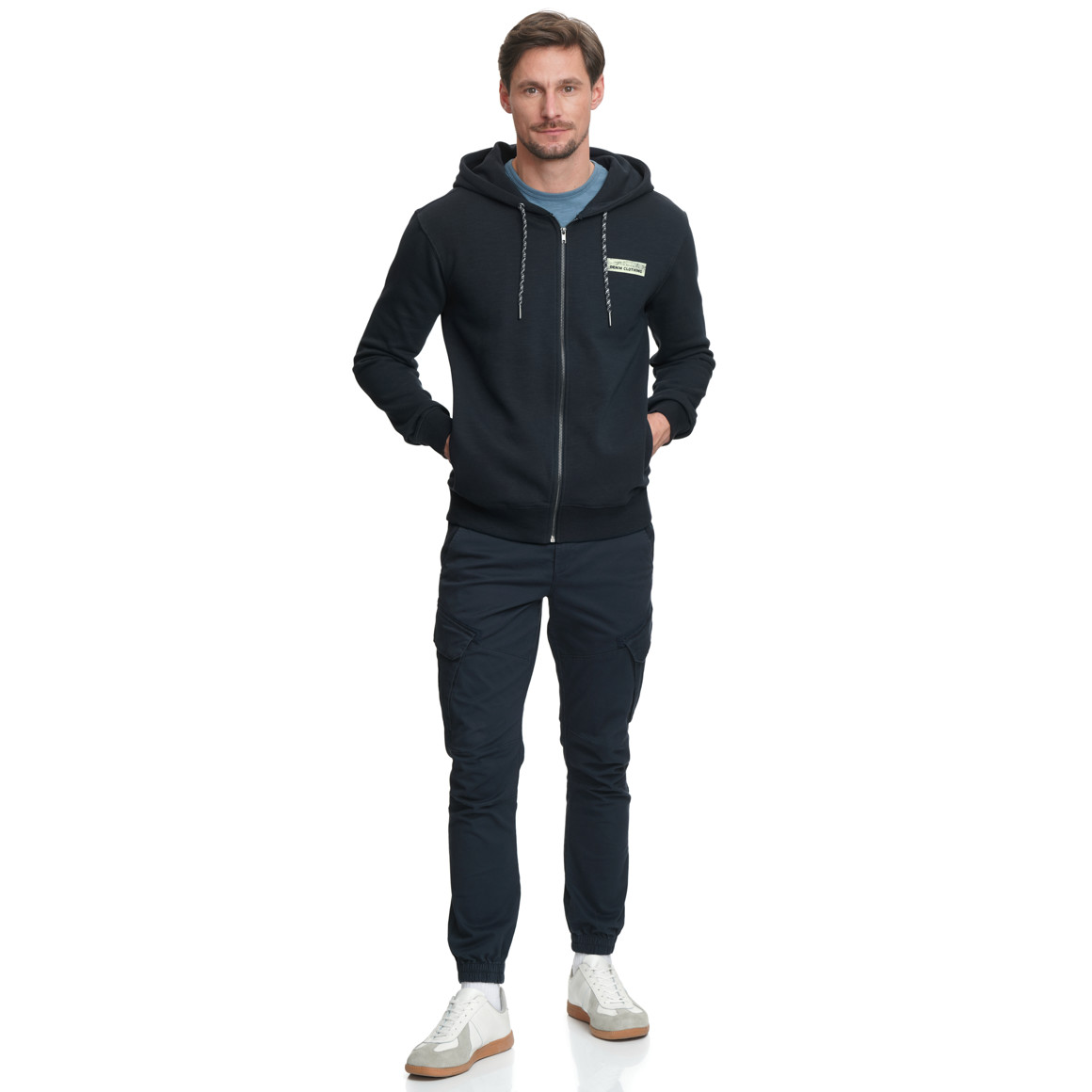 Sweaterjas voor heren met vlammengaren