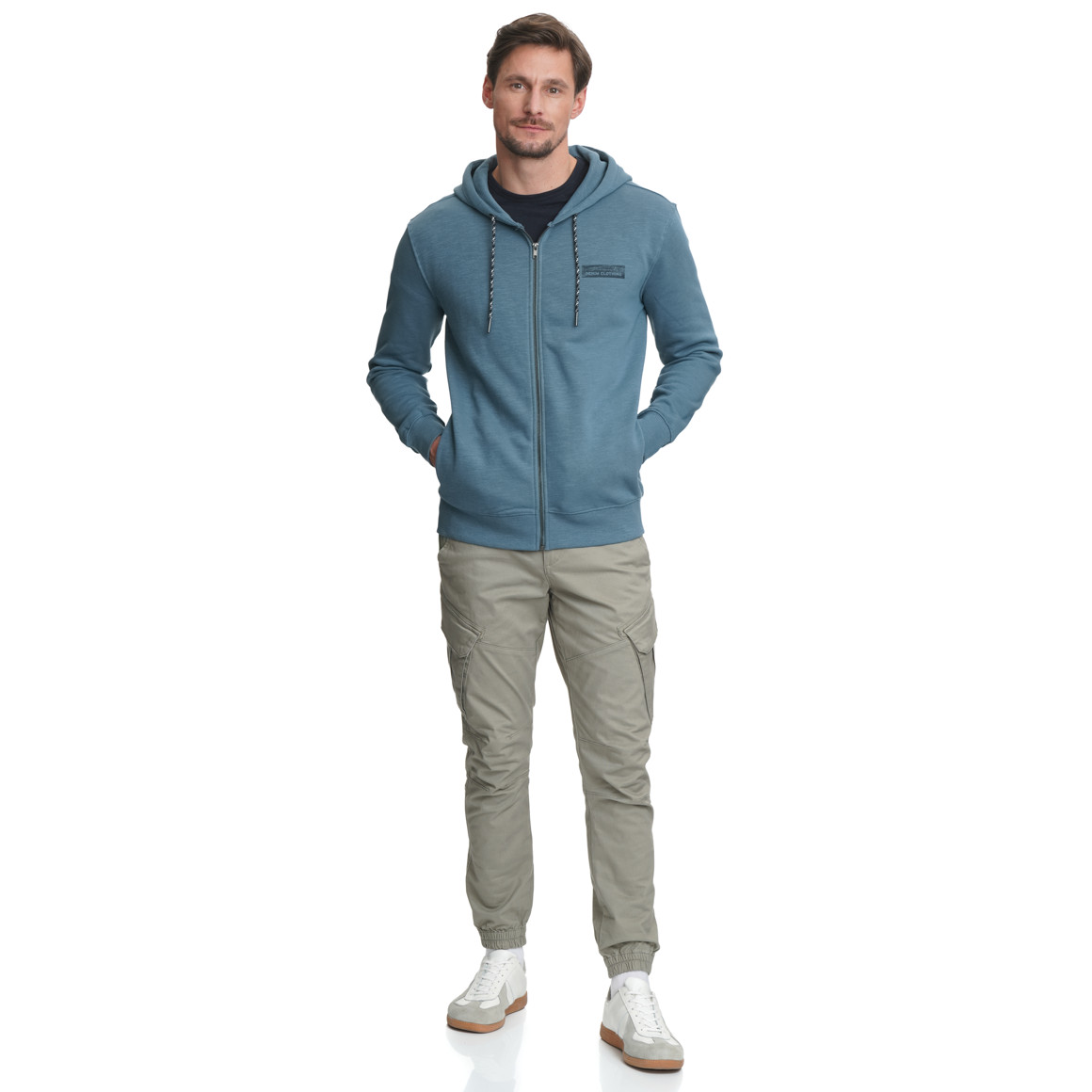 Herren Sweatjacke mit Flammgarn
