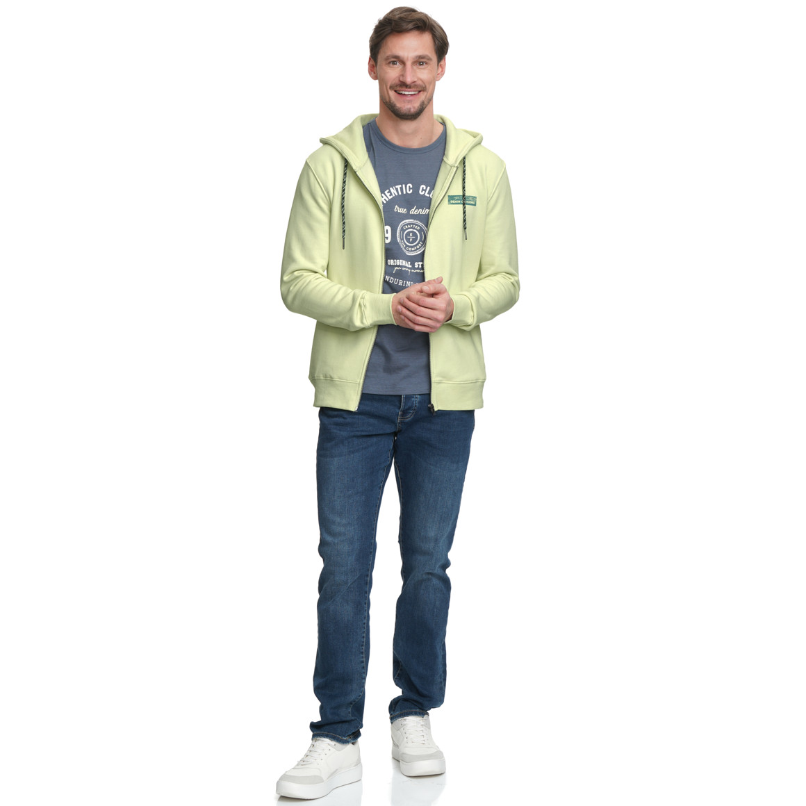 Herren Sweatjacke mit Flammgarn