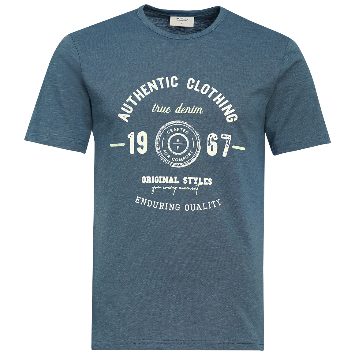 T-shirt voor heren in gemêleerde look
