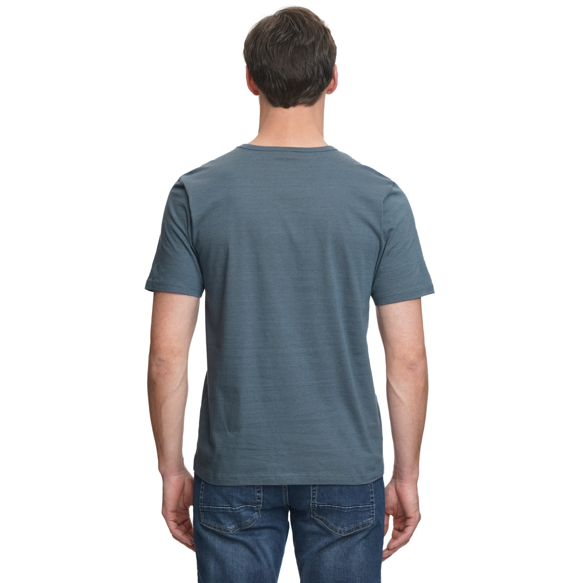 T-shirt voor heren in gemêleerde look
