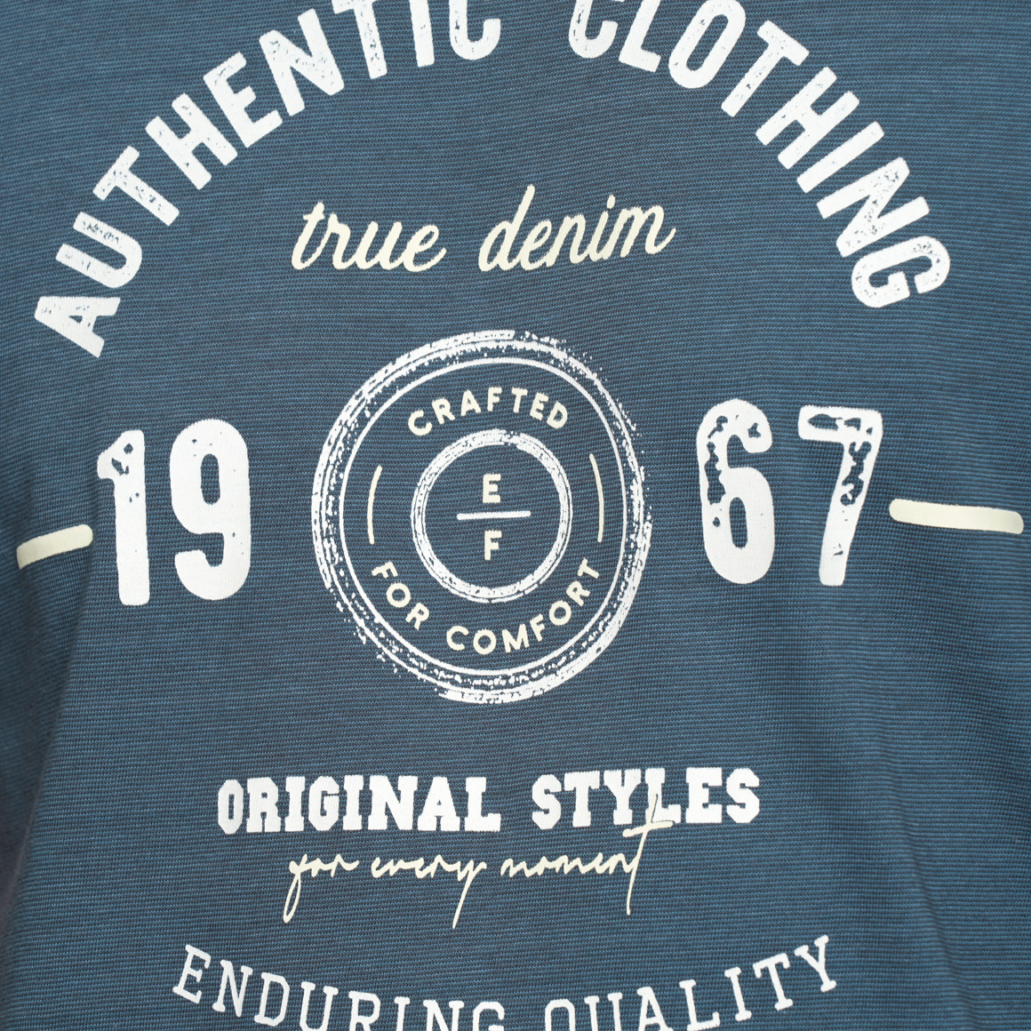 T-shirt voor heren in gemêleerde look