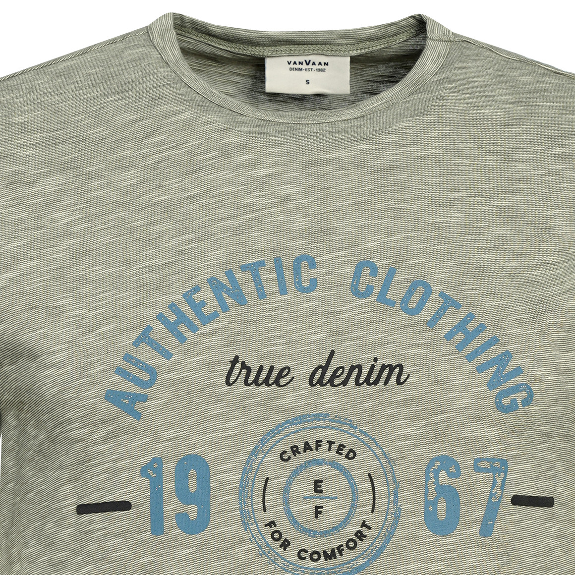 T-shirt voor heren in gemêleerde look
