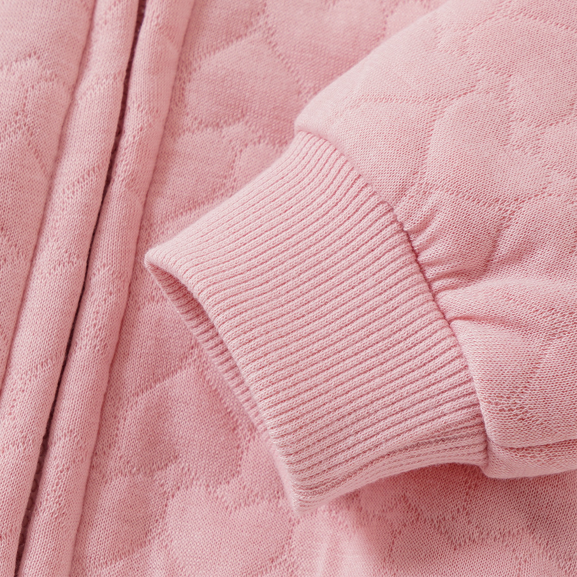 Mädchen Sweatjacke mit Herz-Steppung