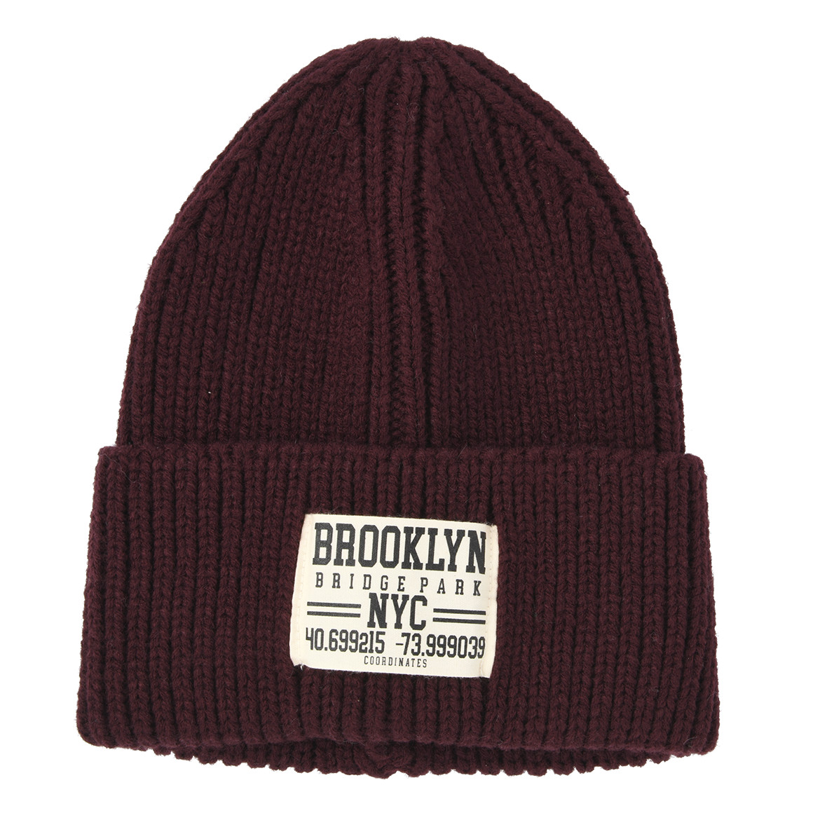 Gebreide damesmuts met patch