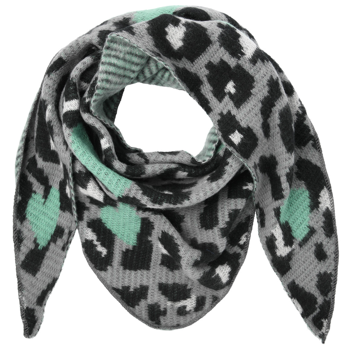 Dames driehoekige sjaal met leo patroon