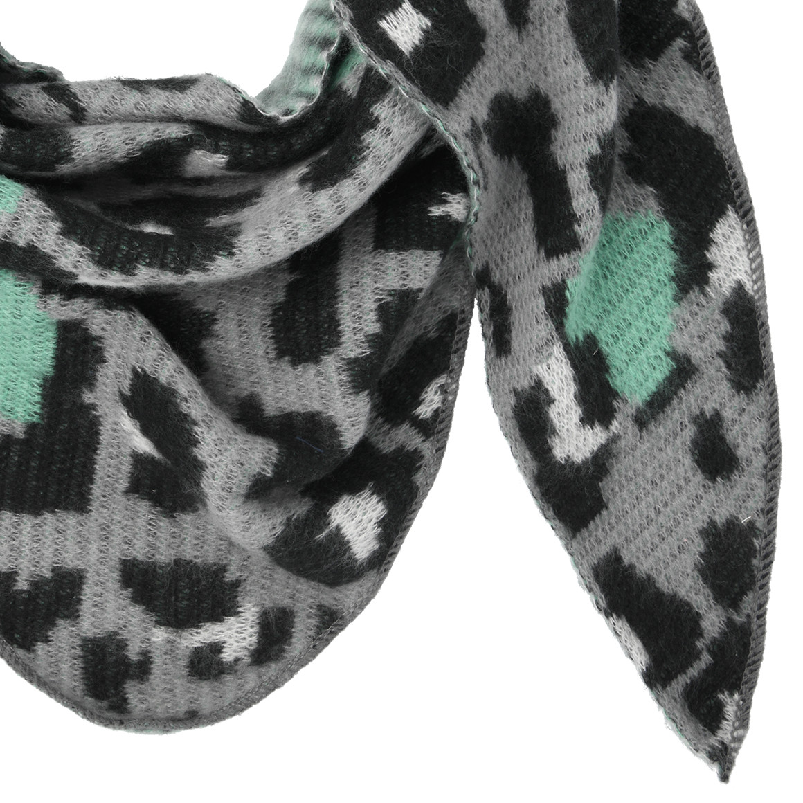 Dames driehoekige sjaal met leo patroon