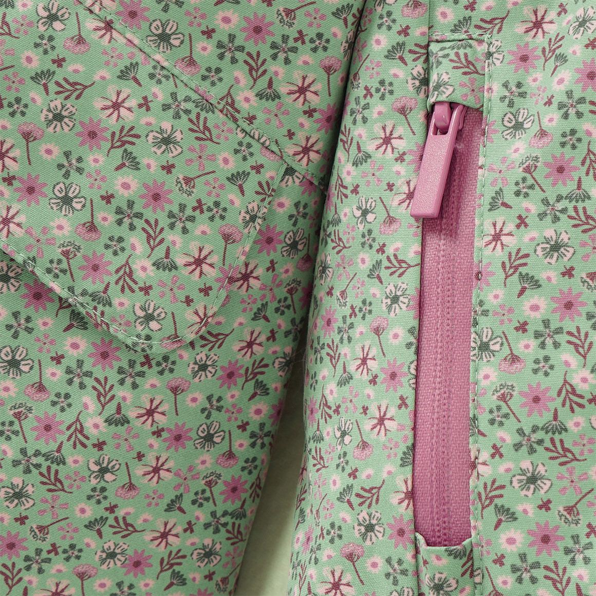 Mädchen Schneejacke mit Blümchen allover