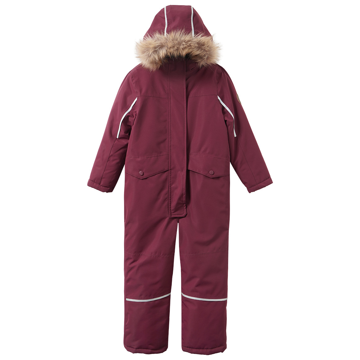 Mädchen Schneeoverall mit Fellkapuze