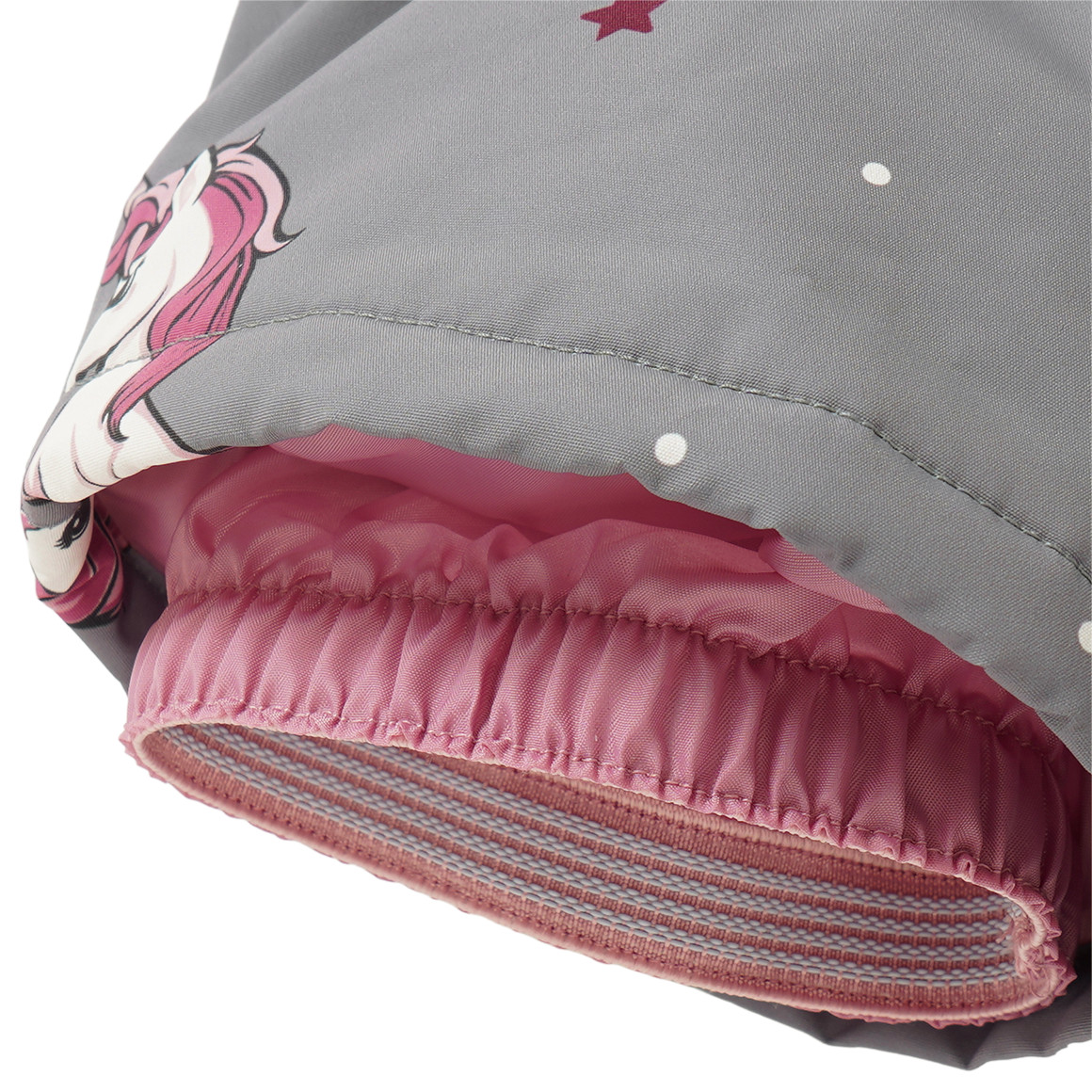 Mädchen Schneeoverall mit Einhorn-Motiven