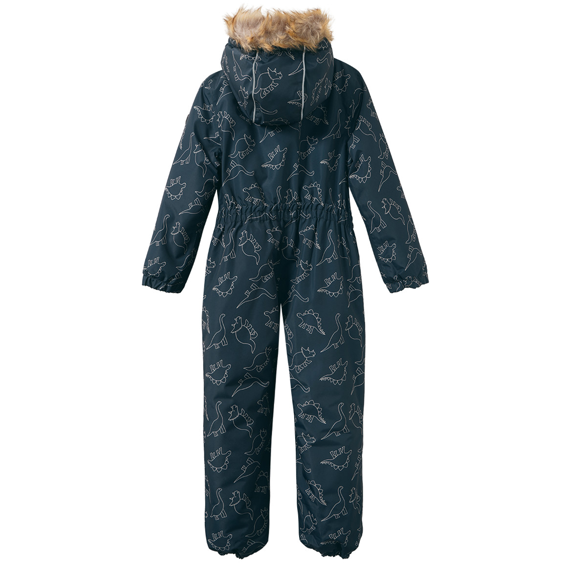 Jungen Schneeoverall mit Fellkapuze