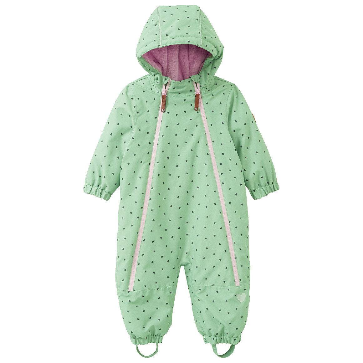 Baby Schneeoverall mit Herz-Allover