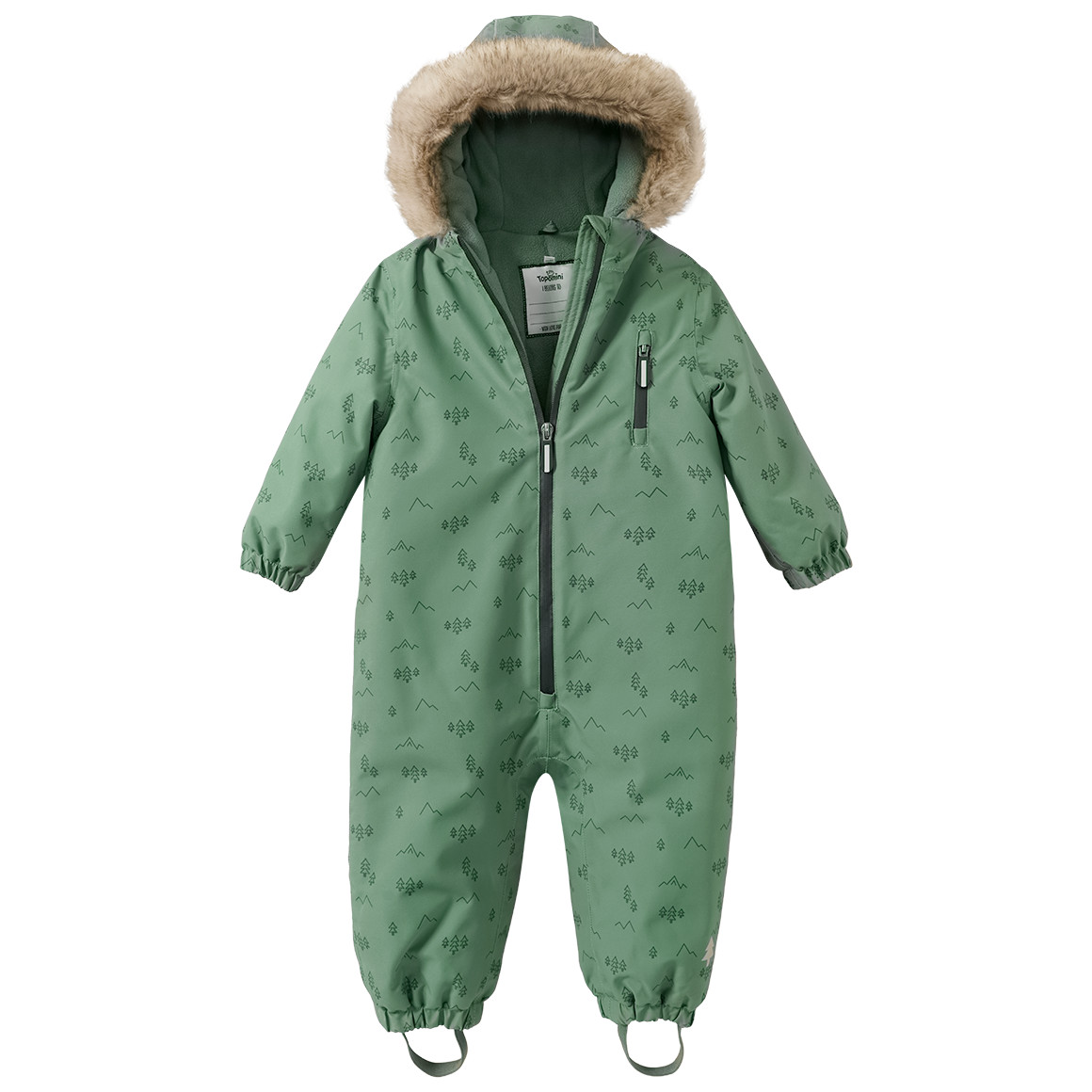 Baby Schneeoverall mit Fellimitat