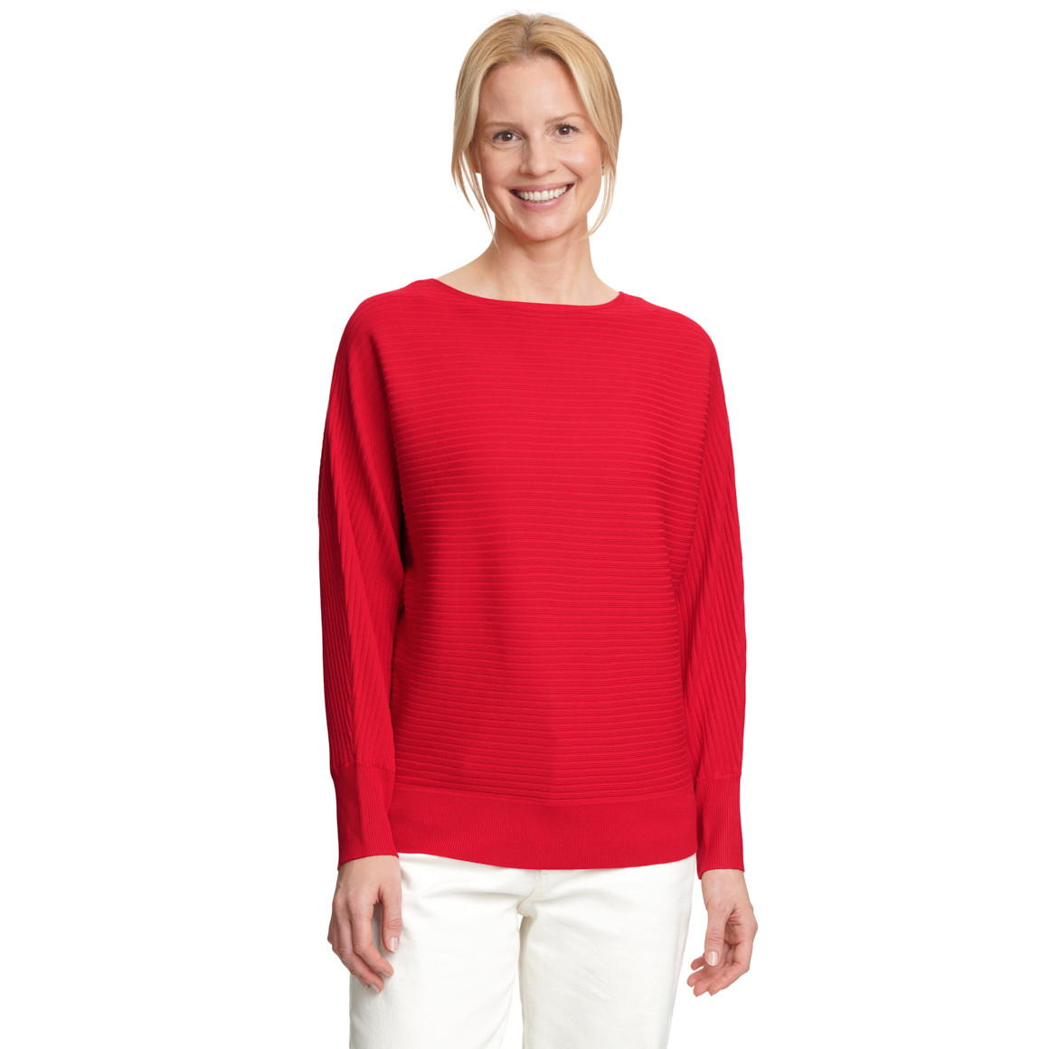 Damen Strickpullover mit Querrippen