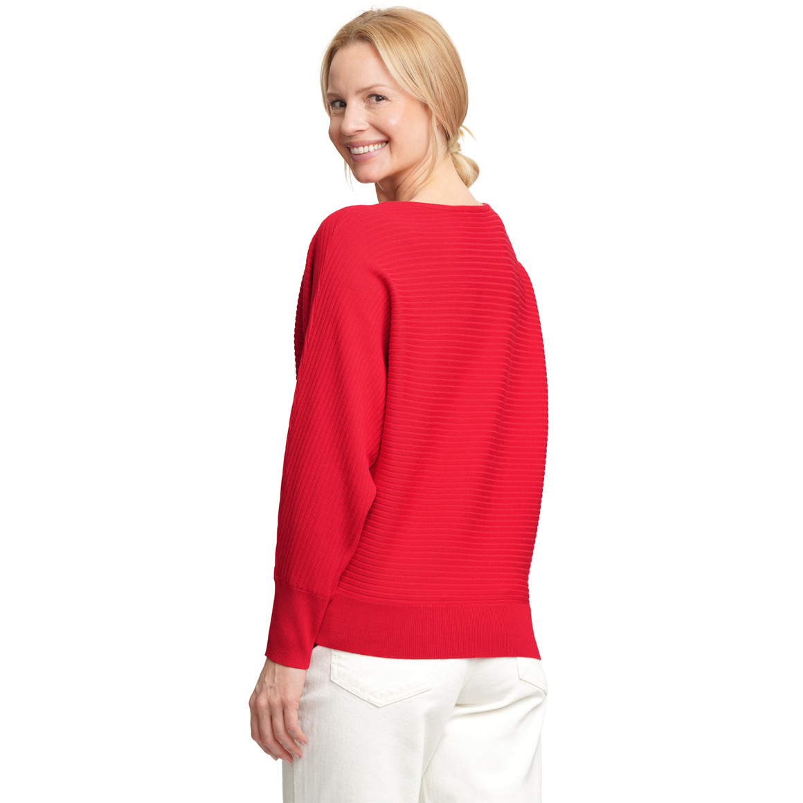 Damen Strickpullover mit Querrippen