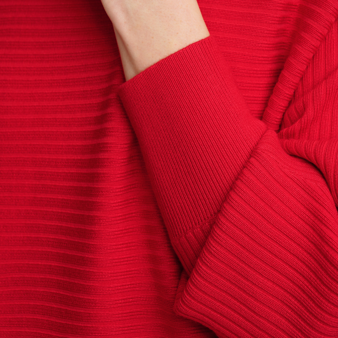 Damen Strickpullover mit Querrippen