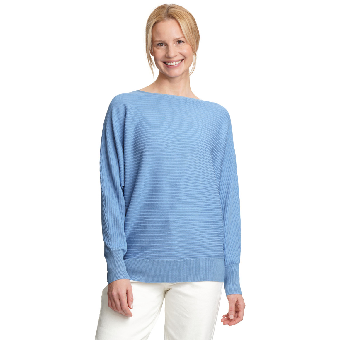 Damen Strickpullover mit Querrippen