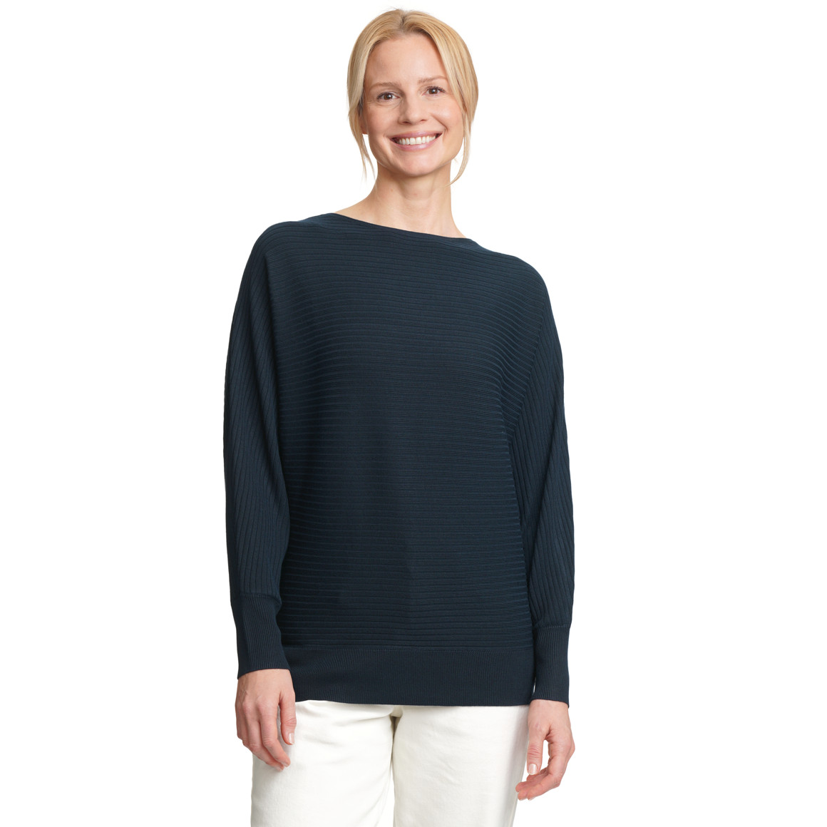 Damen Strickpullover mit Querrippen