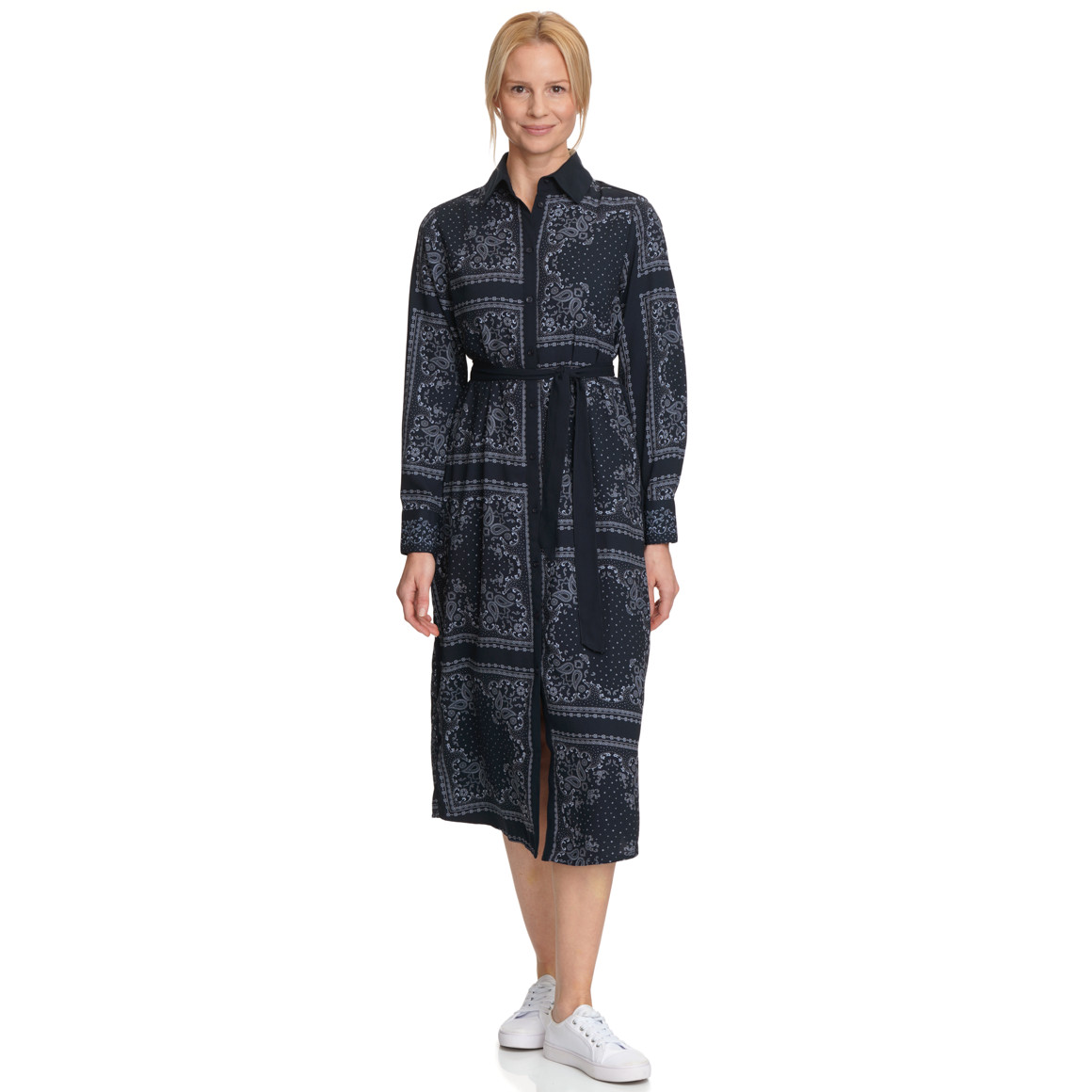 Damen Maxikleid mit Allover-Print