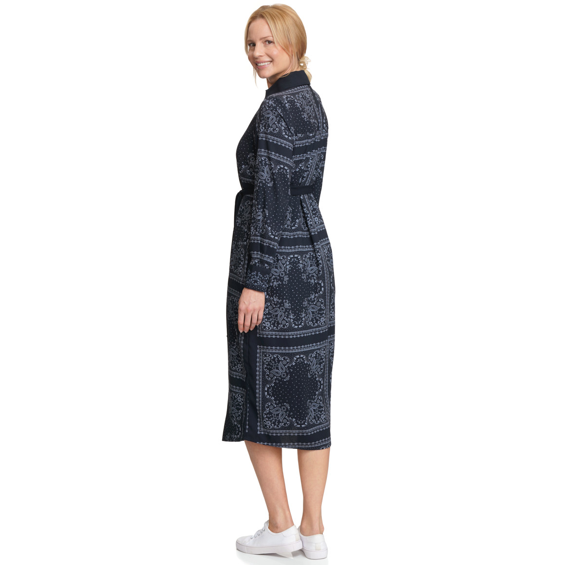 Damen Maxikleid mit Allover-Print