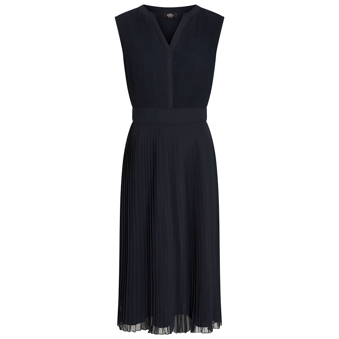 Damen Plissee-Kleid mit kleinem V-Ausschnitt