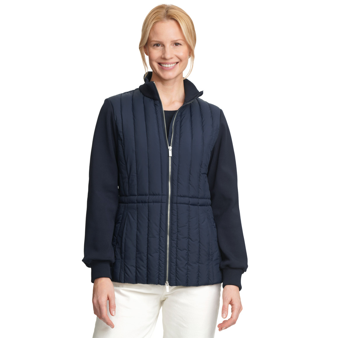 Damen Steppjacke mit Sweatärmeln