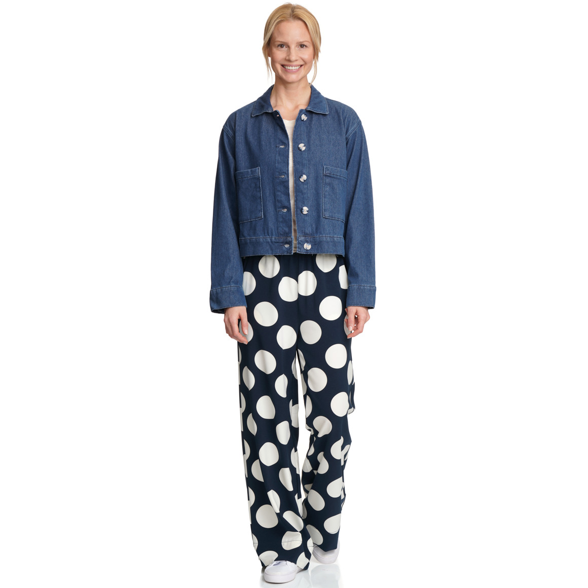 Damen Jeansjacke mit Knopfleiste