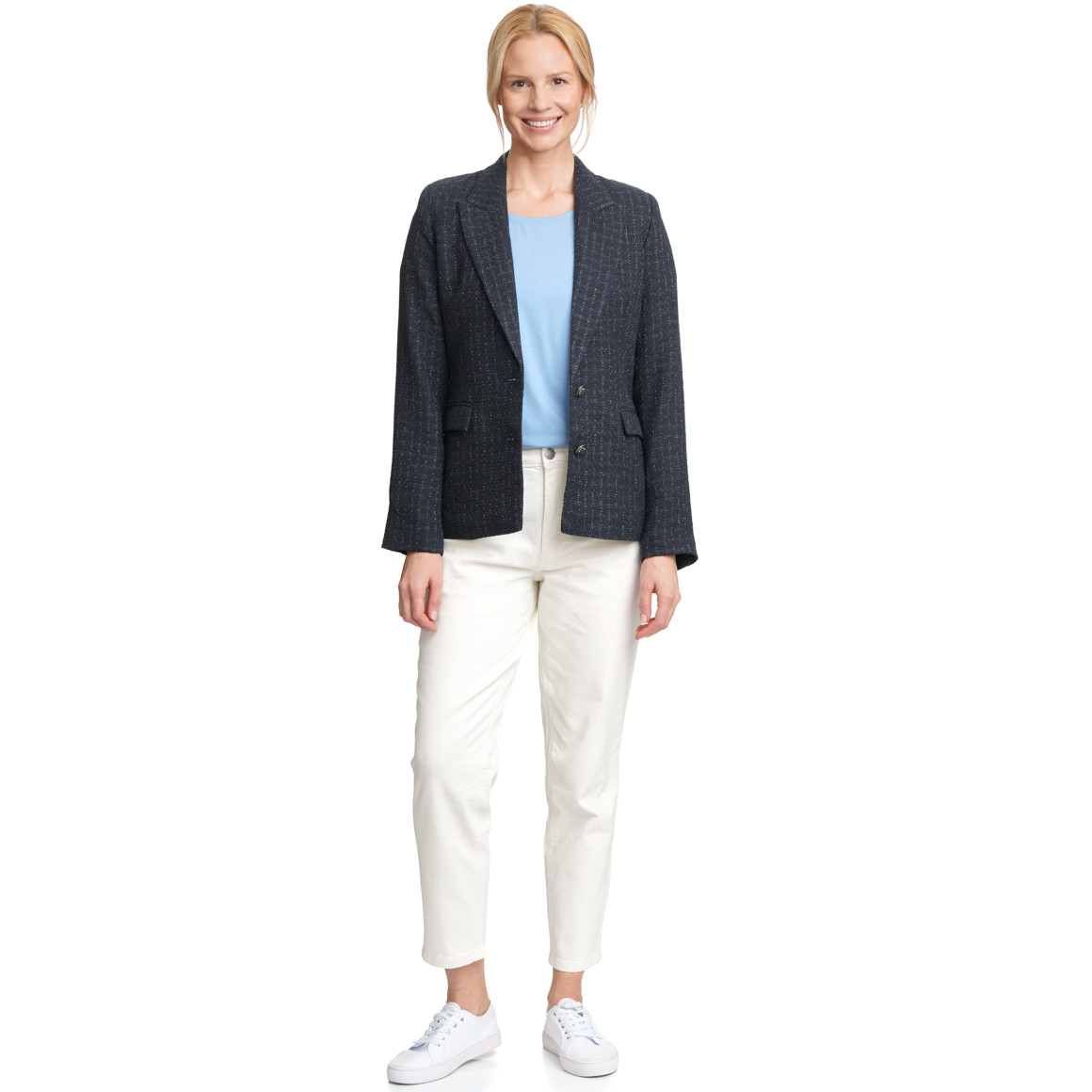 Damen Blazer in Bouclé-Optik