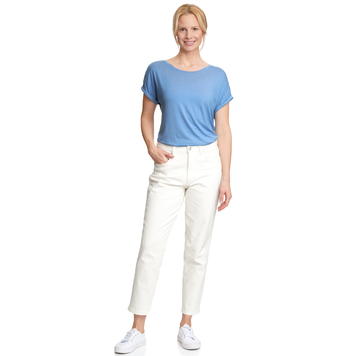 Damen T-Shirt unifarben