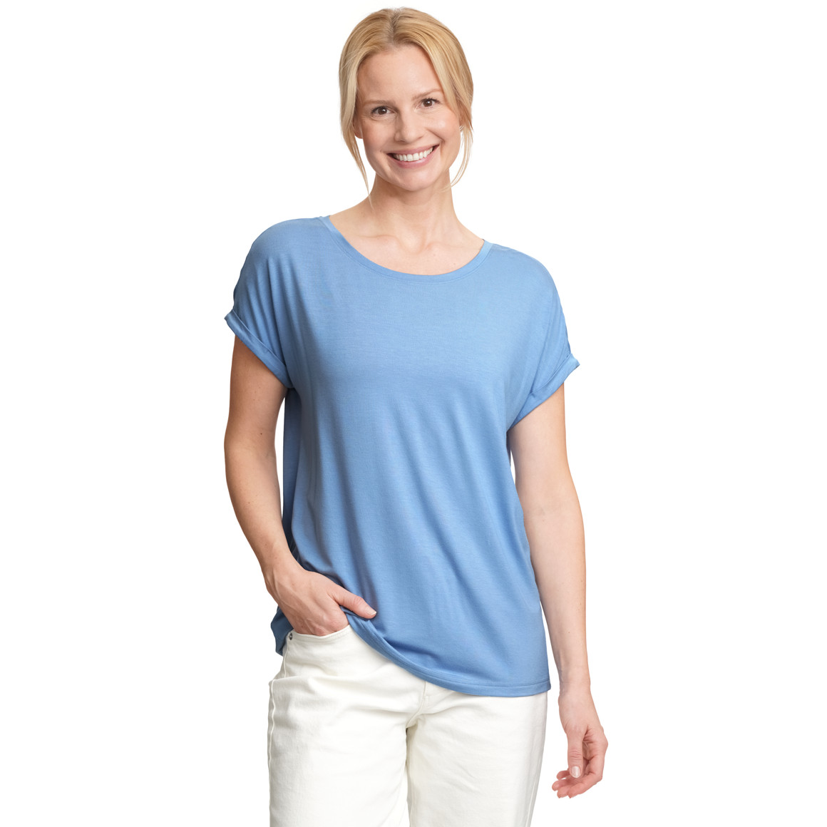 Damen T-Shirt unifarben