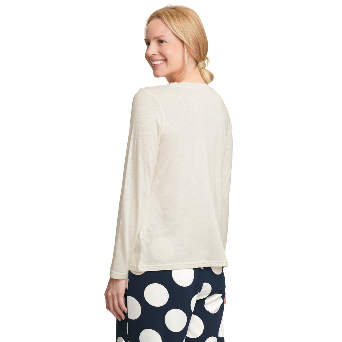 Damen Langarmshirt unifarben