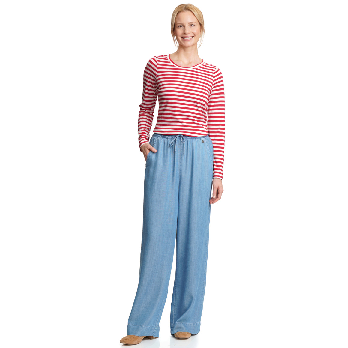 Damen Langarmshirt im Streifen-Look