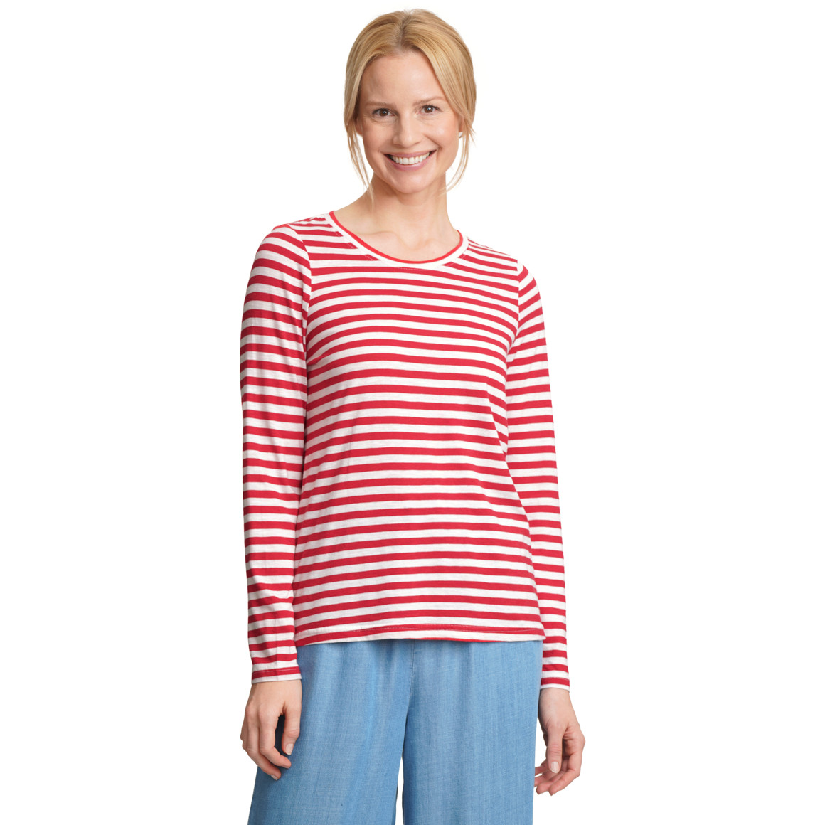 Damen Langarmshirt im Streifen-Look