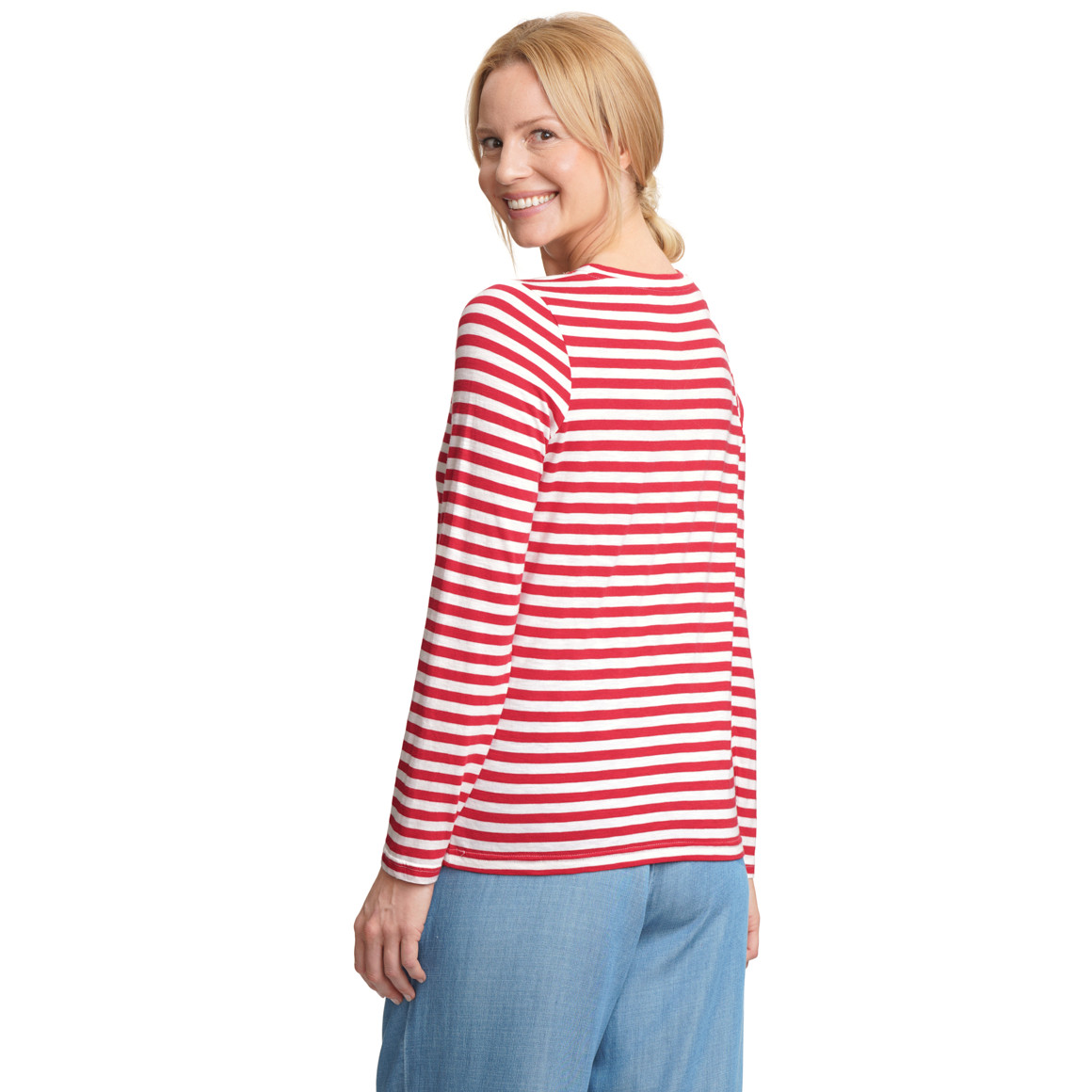 Damen Langarmshirt im Streifen-Look