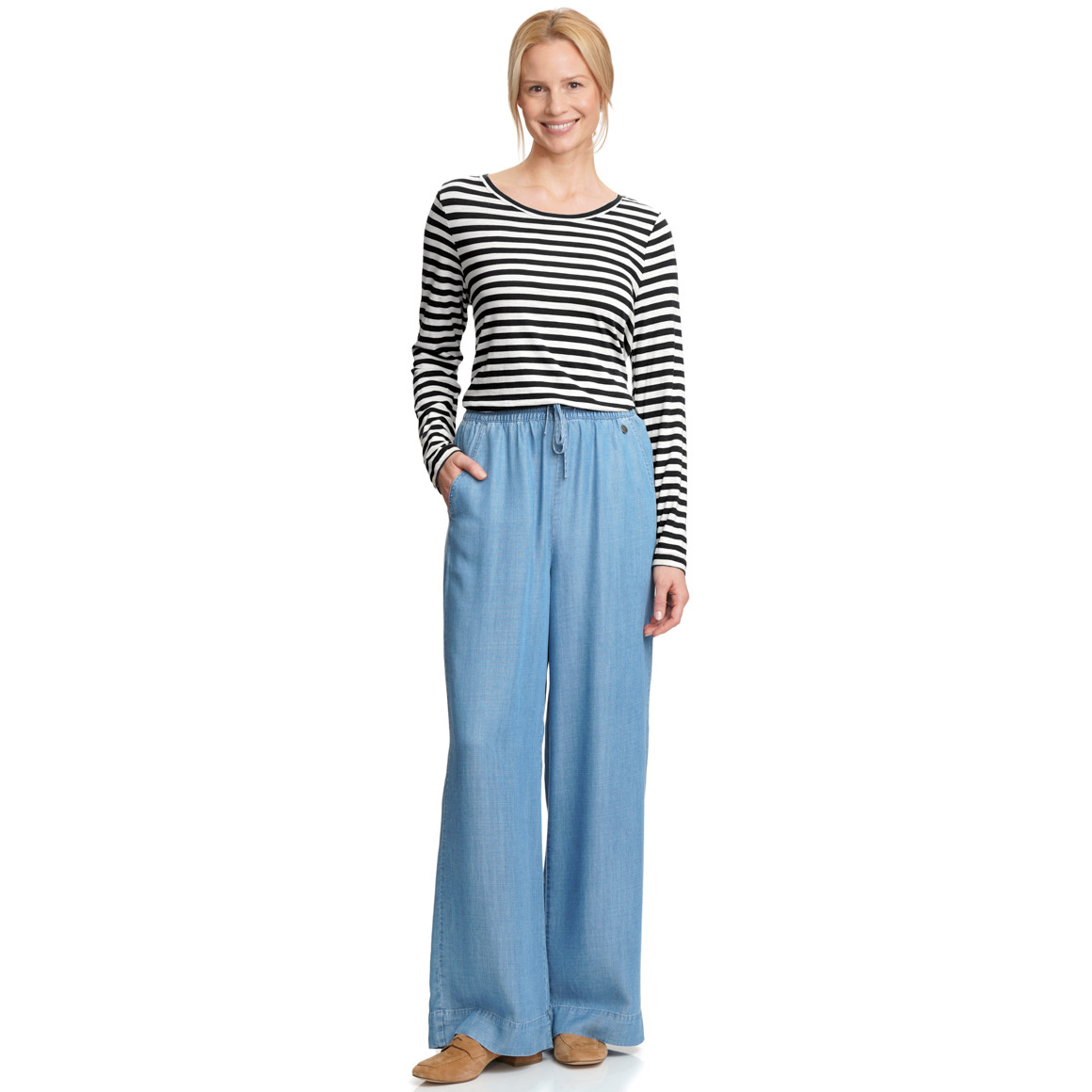 Damen Langarmshirt im Streifen-Look