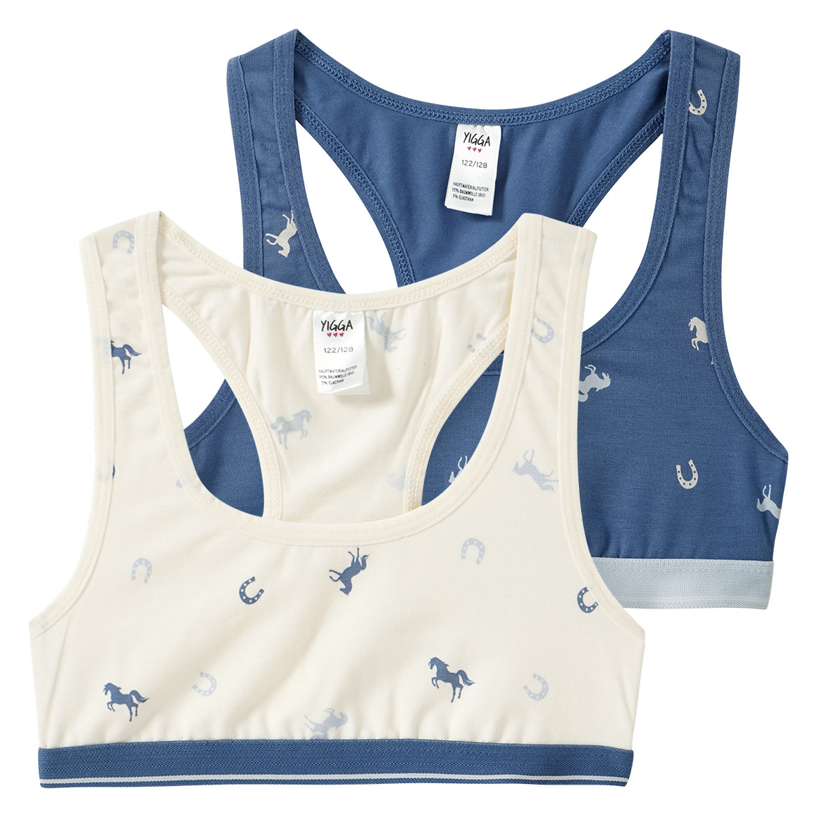 2 meisjes bustiers met paardenmotieven