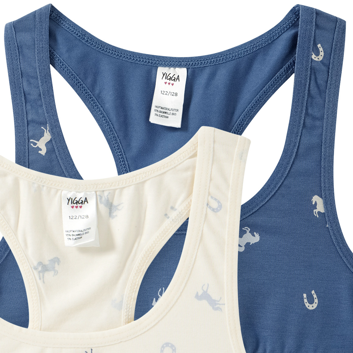 2 meisjes bustiers met paardenmotieven