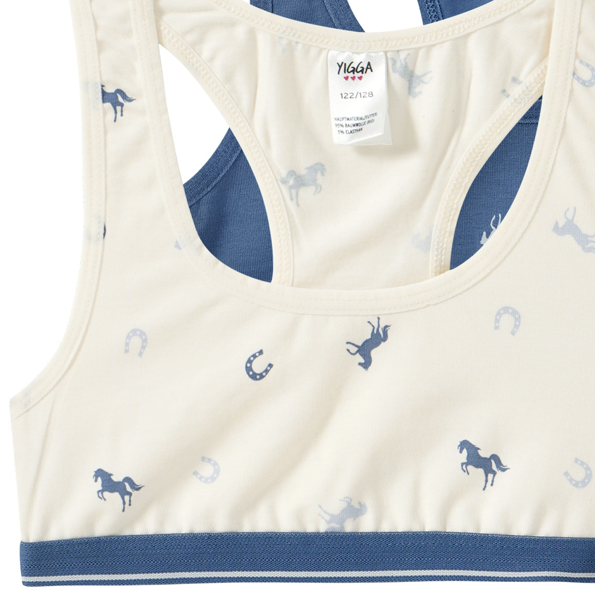 2 meisjes bustiers met paardenmotieven