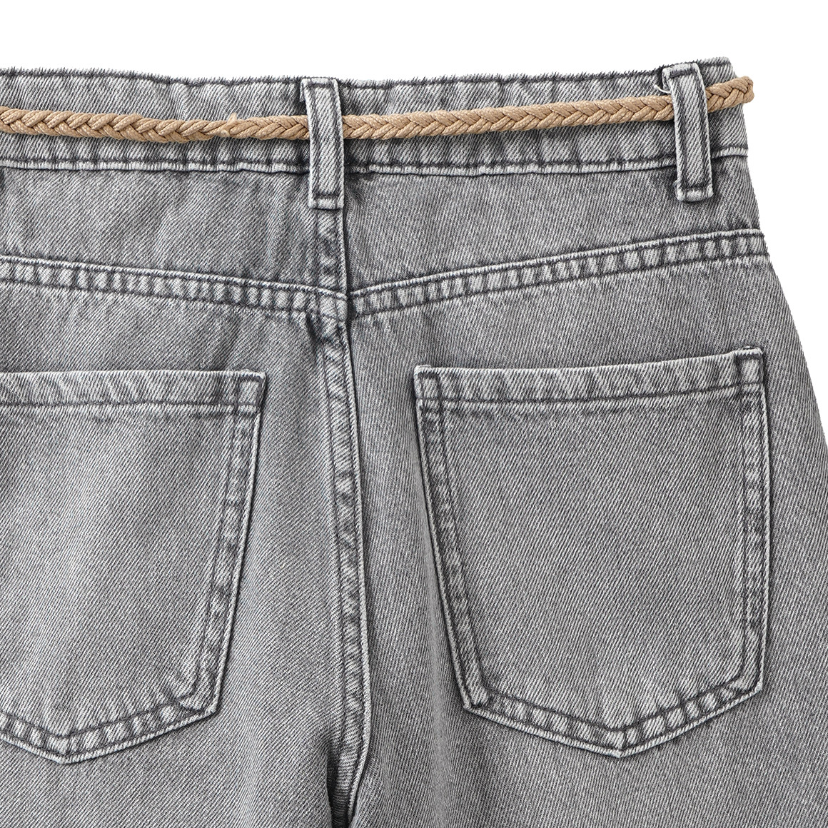 Mädchen Wide-Leg-Jeans mit Gürtel