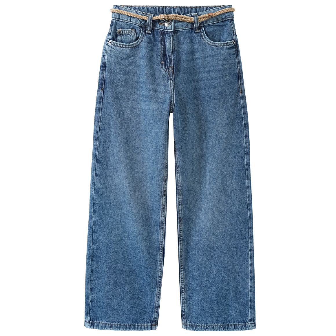Jeans met wijde pijpen voor meisjes met riem
