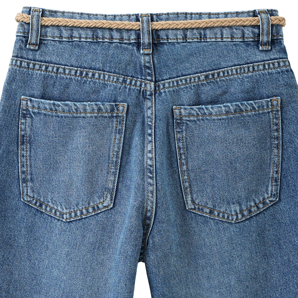 Jeans met wijde pijpen voor meisjes met riem