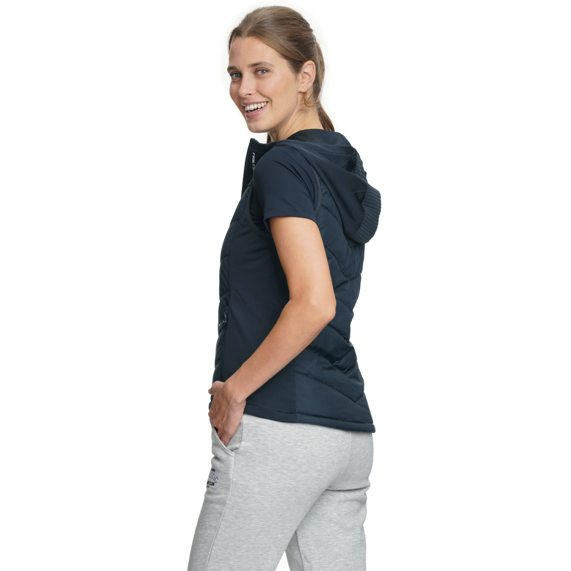 Damen Sport-Weste mit Kapuze