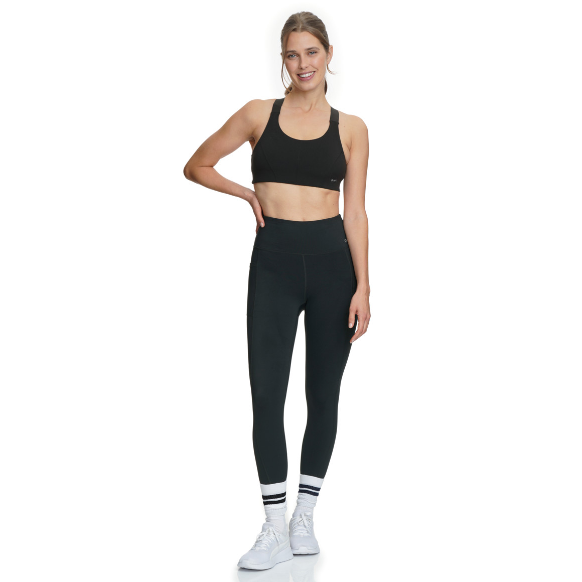 Damen Sport-Leggings mit gummiertem Print