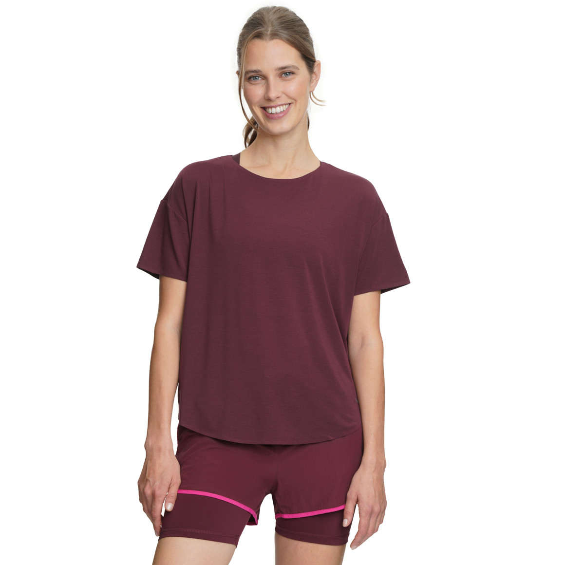 Damen Sport T-Shirt unifarben