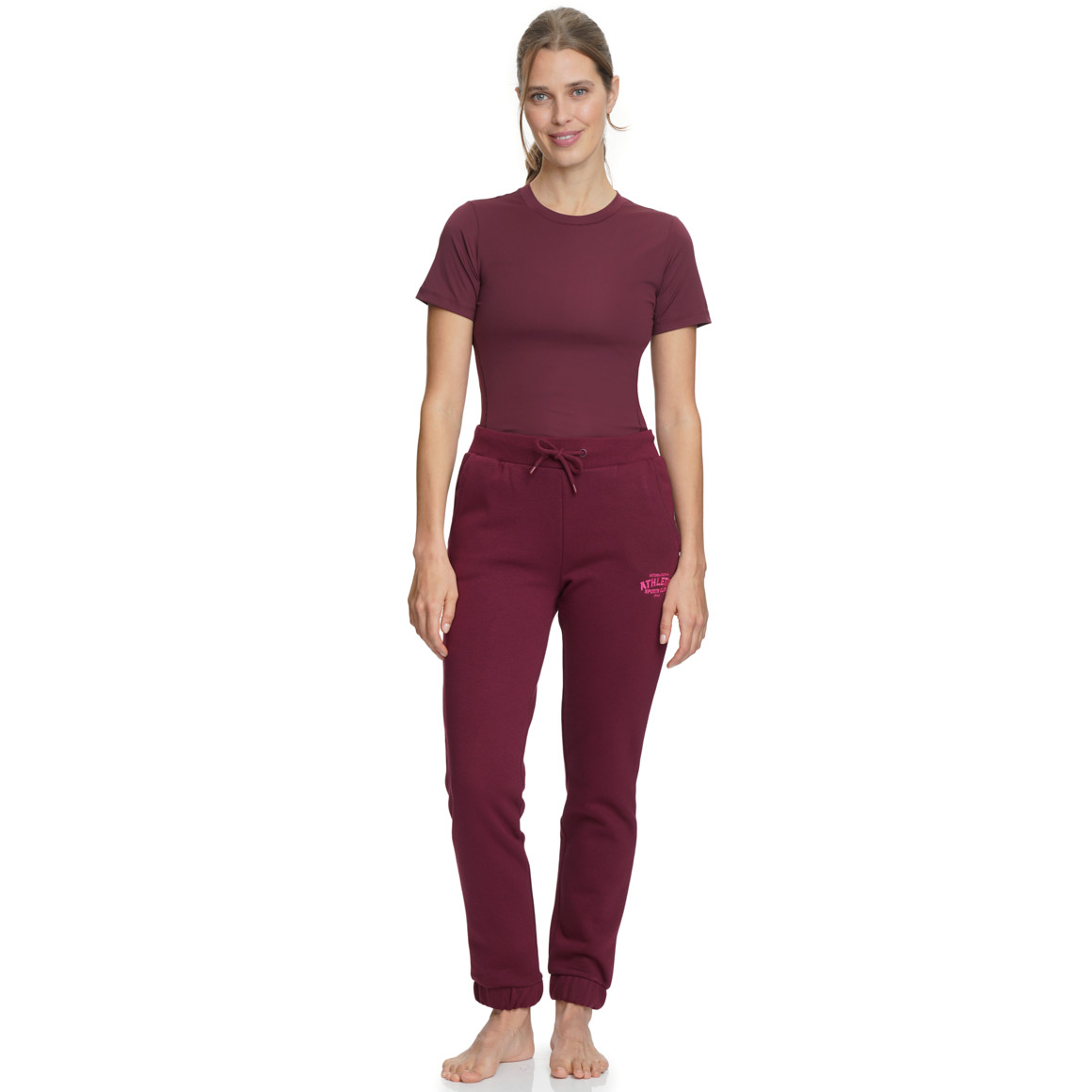 Damen Sport T-Shirt unifarben